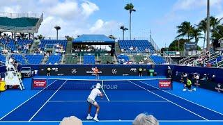 Thanasi Kokkinakis vs Brandon Holt Delray Beach Court Level View Highlights [4K 60fps]