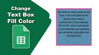 How to change a text box background color in Google Spreadsheets