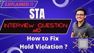 Interview Question #10 | How to Fix Hold Violation | Static Timing Analysis (STA) | @vlsiexcellence