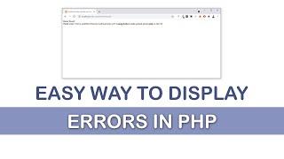 How to display error message in PHP