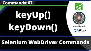 keyDown() and keyUp() Commands - Selenium WebDriver