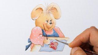 A jolly mouse painter / Acrylic painting for beginners / Step by step