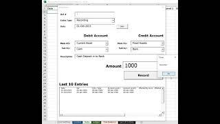 Microsoft Excel Accounting Software with General Journal and automated Ledger  #Short #accounting