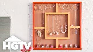 DIY Hanging Jewelry Organizer | HGTV