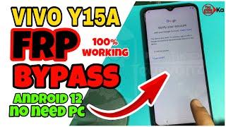 vivo Y15A FRP bypass no need PC 100% working Android 12