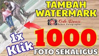 Cara menambahkan watermark/logo pada ribuan foto sekaligus lewat HP | Cuma 1x Klik