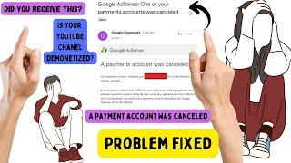 Google Adsense a payment account was canceled email| Problem solved #adsense #youtubelatestupdate