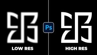 Convert Low Quality Logos into High Quality Vector Logos | Adobe Photoshop Tutorial