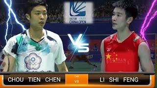 Highlight  Li Shi Feng (CHN) vs (TPE) Chou Tien Chen Badminton China Open Mens Singles