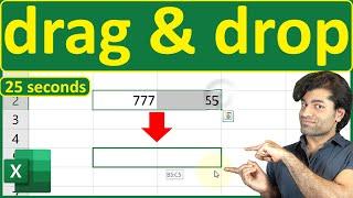 How to drag and drop cell in Excel
