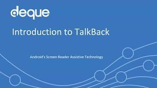 Intro to Talkback: Android's Screen Reader Assistive Technology