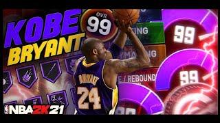 NBA 2K21 KOBE BRYANT BUILD 50 BADGES  BEST SG BUILD THAT CAN DUNK & SHOOT WITH HOF BADGES