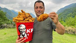 В деревне Свой собственный лучший KFC! Хрустящие куриные ножки и крылышки для всех детей