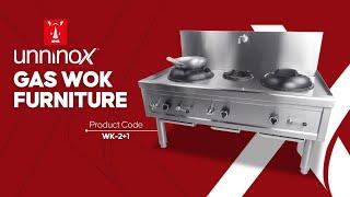 Unninox Gas Wok Burner / Product Code  WK 2+1