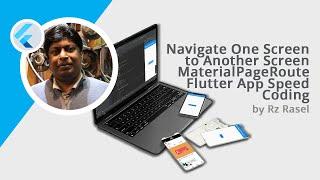 Navigate One Screen To Another Screen | MaterialPageRoute | Flutter App Speed Coding by Rz Rasel