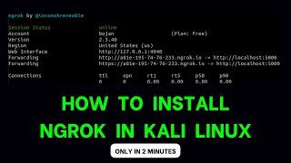 How To Install ngrok in kali Linux 2024 || Kali Linux 2024.1 ngrok Installation