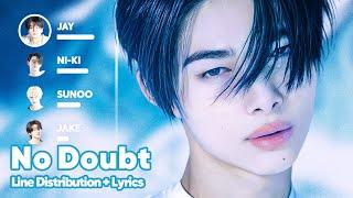 ENHYPEN - No Doubt (Line Distribution + Lyrics Karaoke) PATREON REQUESTED