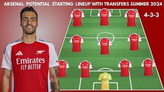 ARSENAL (4-3-3)  Potential Starting lineup with transfers | Confirmed transfers summer 2024