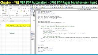 VBA PDF Automation - Split PDF pages based on user input page number