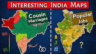 Interesting Maps of India In Hindi | Cousin Marriages In India | Most Popular Jobs In India