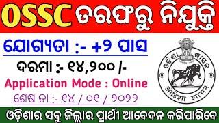 OSSC Vacancy 2021 ! Odisha Govt Jobs 2021 ! Salary : 14200 /-  Odisha Job Updates 2021 ! Odisha Job