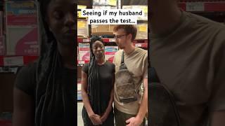 Did he pass?  #mixedcouple #love #wife #husband