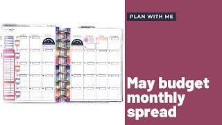 Plan with me | Budget monthly spread | May 2021 | Happy Planner