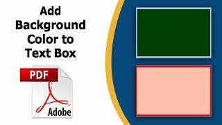 How to add background color to text box in adobe acrobat pro dc