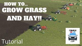 How to Grow Grass and Hay in Farming Simulator 19!!