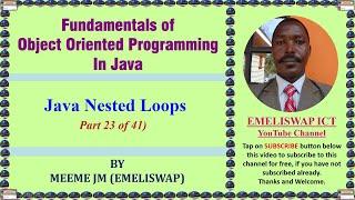 Nested Control Structures in Java Object Oriented Programming