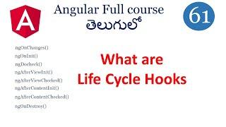 Life cycle hooks  in Angular | lifecycle hooks | Angular tutorials in Telugu | Angular components