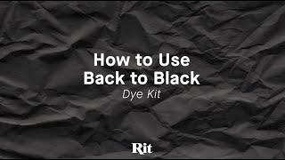 How to Dye Your Clothes Back to Black