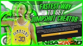 FASTEST WAY TO GET THE JUMPSHOT CREATOR IN NBA 2K20! HOW TO UNLOCK JUMPSHOT CREATOR IN 1 DAY 2K20!