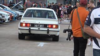 TUFF tuner cars RUMBLE through Sydney arriving @ Greenway Cars Under The Stars Prt 1