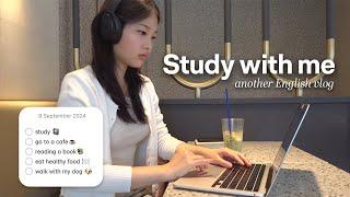 eng) 영어브이로그 ep.02 𐙚˚⊹ study vlog (구독자 이벤트ᡣ𐭩) |아이엘츠 독학 공부법 카페 다이어트식단추천  #영어공부 #영어브이로그 #영어회화