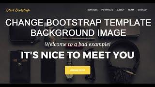 E3. Change a Bootstrap Template Background Image