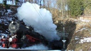 Steamtrain action on the Schwarzwaldbahn. Tunnelfahrten 2011   Dampflok 52 7596