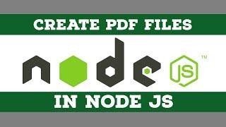 Create a PDF Document in Node JS
