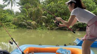 Câu Đêm Ngoài Sông Đồng Nai Ngày Mưa | Câu Cá Tự Nhiên | Mây Fishing