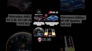 Audi RS3 Performance Edition 407HP vs Mercedes AMG A45s 421HP #acceleration #vmaxgermany