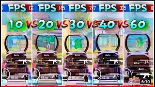 10FPS vs 20FPS vs 30FPS vs 40FPS vs 60FPS | BGMI | PUBG MOBILE | Does FPS Matters?