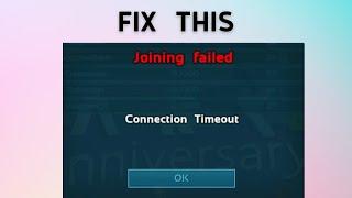 How to Fix “Connection Timeout” Error in play ark