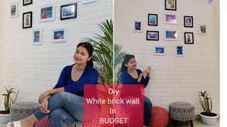 DIY- 3d White Brick wall in Budget- Make your plain wall main attraction ️- Real Challenge we face.