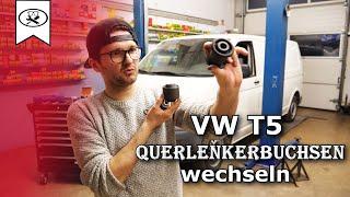 VW T5 Querlenkerbuchsen wechseln | VW T5 change wishbone bushes | VitjaWolf | Tutorial | HD