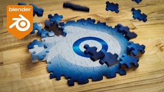 Blender Tutorial - Jigsaw Puzzle Building Animation