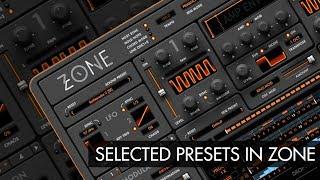 Selected presets in Zone