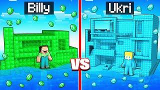 Billy SMARAGD vs Ukri DIAMANT Wasserhaus Überlebenskampf in Minecraft!