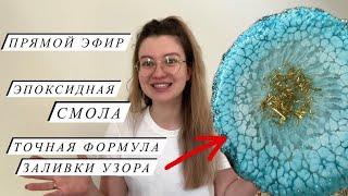 Прямой эфир: ТОЧНАЯ ФОРМУЛА УЗОРА КОМЕТЫ для подстаканников из эпоксидной смолы | Расчет смолы