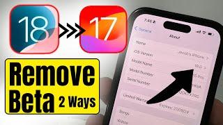 How to Remove iOS 18 Beta from iPhone (2 Methods) - Downgrade iOS 18 Beta to iOS 17