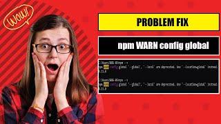Fix This npm WARN config global `--global`, `--local` are deprecated use `--location=global` instead